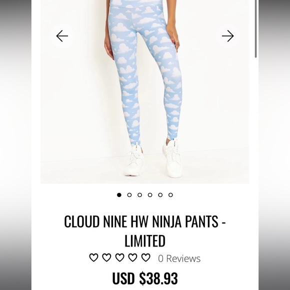 Blackmilk Pants - NWT Blackmilk Cloud Nine HW Ninja Pants (with pocket)